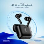 boAt Airdopes 141 / Airdopes 148, Low Latency, ENx Tech, 42HRS Battery, Fast Charge, IWP, IPX4, v5.1 Bluetooth Earbuds, TWS Ear Buds Wireless Earphones with mic (Bold Black)