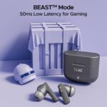 boAt Airdopes 91, 45HRS Battery, 50ms Low Latency, ENx Tech, Fast Charge, IPX4, IWP Tech, v5.3 Bluetooth Earbuds, TWS Ear Buds Wireless Earphones with mic (Mist Grey)