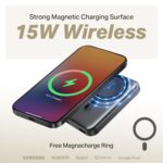 boAt New Launch EnergyShroom PB331 (Magsafe) 10000mAh Magnetic Wireless Powerbank, 15W Wireless & 22.5W Wired Charging for (iPhone 16,15,14,13 & 12, Android & Other Qi Enabled...