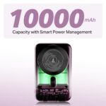 boAt New Launch EnergyShroom PB331 (Magsafe) 10000mAh Magnetic Wireless Powerbank, 15W Wireless & 22.5W Wired Charging for (iPhone 16,15,14,13 & 12, Android & Other Qi Enabled...