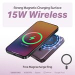 boAt New Launch EnergyShroom PB331 (Magsafe) 10000mAh Magnetic Wireless Powerbank, 15W Wireless & 22.5W Wired Charging for (iPhone 16,15,14,13 & 12, Android & Other Qi Enabled...