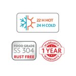 Borosil Hydra Trek 700 ml Stainless Steel Water Bottle | Double Wall Vacuum Insulated Flask, Black | 20 Hours Hot & 24 Hours Cold | Ideal for Personal & Corporate Gifting | 1...