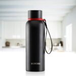 Borosil Hydra Trek 700 ml Stainless Steel Water Bottle | Double Wall Vacuum Insulated Flask, Black | 20 Hours Hot & 24 Hours Cold | Ideal for Personal & Corporate Gifting | 1...