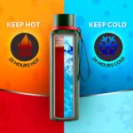 Borosil Hydra Trek 700 ml Stainless Steel Water Bottle | Double Wall Vacuum Insulated Flask, Green | 20 Hours Hot & 24 Hours Cold | Ideal for Personal & Corporate Gifting | 1...