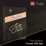 Cello Signature Travel Gift Set | Blue Ink | 1 Ball Pen + 1 Metal Keychain + 1 Classy Passport Holder | Matte Finish Pen | Premium Pens | Stylish Gifts for Men & Women |...