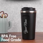 CORPORATE PORIUM Customised Stainless Steel Coffee 350 ML | Double Wall Coffee Mug Steel from Inside & Outside | Hot & Cold for 4 Hours | Office Coffee Jug