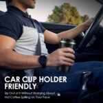 CORPORATE PORIUM Personalised Insulated Coffee Travel Mug with Touch Screen Digital Temperature Display Travel Flasks, 510 Ml, 304 Stainless Steel Reusable - Leak Proof, Thermal...