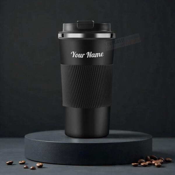 CORPORATE PORIUM Personalised Tumbler with lid and Straw 510ml, Double Wall Insulated Stainless Steel Tumbler Bottle, Hot and Cold Travel Coffee Mug with lid for Office, Home...