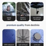 Destinio Umbrella for Women, Umbrella for Men - Automatic 3 Fold Windproof with Travel Cover with Auto Open and Close