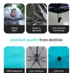 Destinio Umbrella for Women, Umbrella for Men - Automatic 3 Fold Windproof with Travel Cover with Auto Open and Close