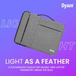 DYAZO 15" to 15.6 Inch Laptop Sleeve/Cover with Handle & Two Front Accessories Pockets Compatible for Apple, Dell, Lenovo, Asus, Hp, Samsung, Mi, MacBook and Other Notbooks (Grey)