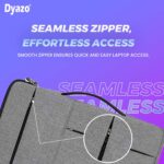DYAZO 15" to 15.6 Inch Laptop Sleeve/Cover with Handle & Two Front Accessories Pockets Compatible for Apple, Dell, Lenovo, Asus, Hp, Samsung, Mi, MacBook and Other Notbooks (Grey)