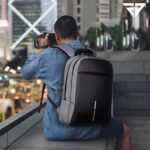 FUR JADEN Anti Theft Number Lock Backpack Bag with 15.6 Inch Laptop Compartment, USB Charging Port & Organizer Pocket for Men Women Boys Girls