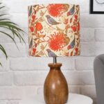 Homesake® Lamp, Table Lamp, Night Lamp for Bedroom, Home Decor Items, Lamp for Living Room, Light Lamp, Bedside Lamps, Room Decor, Dovel Pot - (Wooden Base, Birds)