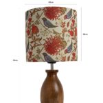 Homesake® Lamp, Table Lamp, Night Lamp for Bedroom, Home Decor Items, Lamp for Living Room, Light Lamp, Bedside Lamps, Room Decor, Dovel Pot - (Wooden Base, Birds)