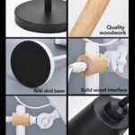 Homesake® Nordic Style Metal Desk Lamp,Modern Minimalist Adjustable Reading Lamp with Solid Natural Wood, (Desk Lamp Black)