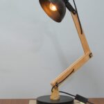 Homesake Wood Table Lamp, Incandescent Study, Home Decor Items, for Living Room, Light, Desk Lamp, Table, Bedroom, Reading, for Students, Room Decor, Swing Arm, Black