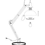 Homesake Wood Table Lamp, Incandescent Study, Home Decor Items, for Living Room, Light, Desk Lamp, Table, Bedroom, Reading, for Students, Room Decor, Swing Arm, Black