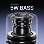 Mivi Play Bluetooth Speaker with 12 Hours Playtime. Wireless Speaker Made in India with Exceptional Sound Quality, Portable and Built in Mic-Black