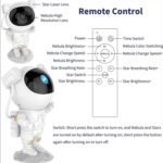 One94Store Astronaut Galaxy Projector Night Light with Speaker – 360° Rotating Nebula Star Projector, Remote Control, Timer & Adjustable Head – LED Starry Sky Lamp for Kids’...