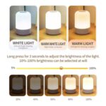 One94Store Oval Shaped LED Table Lamp – USB Rechargeable Touch Night Light with 3 Modes, Dimmable Brightness by Long Press on Power Button, for Bedroom, Living Room, Study &...