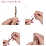 PLUSPOINT Vintage Quill Feather Pen and Ink Set, Elegant Writing Luxury Fountain Calligraphy Ink Pen Set with Wax for Stamp Retro Decor Dip Pen Office Stationery Corporate...