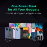 Portronics Luxcell Wireless Mini 10k 10000mAh 15W Magnetic Wireless Fast Charging Nano Power Bank with 22.5 Wired Output Compatible with iPhone 12 & Above & Other QI Enabled...