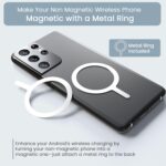 Portronics Magclick 5k 5000mAh Slim Magnetic Fast Charging Wireless Powerbank with 20W Wired Output, 15W Wireless Output,Best for iPhone 12 & Above, Android & Other Qi Enabled...e