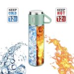 Radiksa Double Wall Stainless Steel Thermo 500ml Vacuum Insulated Bottle Water Flask Gift Set with Two Cups Hot & Cold | Assorted Color | Diwali Gifts for Employees | Corporate...