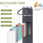 Radiksa Double Wall Stainless Steel Thermo 500ml Vacuum Insulated Bottle Water Flask Gift Set with Two Cups Hot & Cold | Assorted Color | Diwali Gifts for Employees | Corporate...