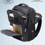 Red Lemon Swiss Cut Design 15.6" Laptop Backpack for Men and Women, Stylish 26L Capacity, USB Charging Port, Anti-Theft Pocket & Accessories Organizer