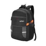 Safari Omega spacious/large laptop backpack with Raincover, college bag, travel bag for men and women, Black, 30 Litre