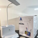 SaleOn Rechargeable Stable Desk Lamp with USB Type C Cable | 3 Color Modes | 6 Month Warranty | Mobile Holder | Eye Protection | Touch Control | Non-Flickering-LED,Plastic