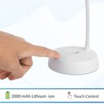 SaleOn USB Rechargeable LED Desk Lamp with Mobile Stand & 6 Month Warranty | Flexible Gooseneck Study Light | 3 Color Modes | Eye Protection | Touch Button Control | Home &...