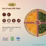 Sindhi Dry Fruits Gift Pack Containing Cashews Almonds Pistachios and Raisins in a Fancy Decorative Tray 1 Kg Net Material Ideal for Gifting