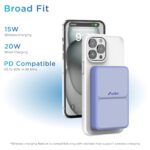 URBN 10000 mAh Stand Magsafe Power Bank with Foldable Stand | 15W Fast Wireless Charging | Strong Magnetic Hold | Type C Input/Output | Pass Through Charging | MagTag Ring...