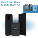 URBN 10000 mAh Stand Magsafe Power Bank with Stand | 15W Fast Wireless Charging |Strong Magnetic Hold | Type C Input/Output | Pass Through Charging | MagTag Ring Included |...