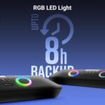 ZEBRONICS Astra 35, Portable Bluetooth Speaker, 16 Watts, Upto 8h Backup, Dual Drivers + Dual Passive Radiators, Call Function, Bluetooth v5.3 | USB | mSD| AUX, TWS, RGB LED