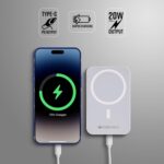 ZEBRONICS MW63 Wireless Power Bank, 10000 mAh, Rapid Charge, Magsafe, Outputs - 20W Wired | 15W Wireless, Type C PD, Built in Protections, LED Indicator, Compatible with iPhone...
