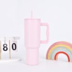 COMFYPOT Personalised with Your Name, 1200ml Tumbler with Straw - Handle – Stainless Steel Double Wall Insulated Cup | Leakproof Sipper Mug for Hot - Cold Drinks | Coffee -...