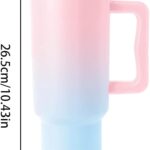 COMFYPOT Personalised with Your Name, 1200ml Tumbler with Straw - Handle â€“ Stainless Steel Double Wall Insulated Cup | Leakproof Sipper Mug for Hot - Cold Drinks | Coffee -...