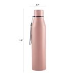 CORPORATE PORIUM Stainless Steel Bottle | Capacity 1L | Easy to Carry | Leakproof Gift Bottle with Carry Strap | Flip Top Lid Sipper for Gym, Office, Travel