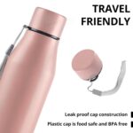 CORPORATE PORIUM Stainless Steel Bottle | Capacity 1L | Easy to Carry | Leakproof Gift Bottle with Carry Strap | Flip Top Lid Sipper for Gym, Office, Travel