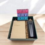 Dive Decor The Executive Choice Corporate Gift Hamper - Motivational Wooden Quote, Diary & Classic Sipper for Corporate Gift for Employee