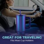 DOCAT 1200ML Stainless Steel Tumbler with Lid and Straw, Hot and Cold Double Insulated Sipper Mug, 100% Leak Proof Coffee Tumbler Cupholder for Office, Gym, Travelling (Aurora...