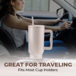 DOCAT 1200ML Stainless Steel Tumbler with Lid and Straw, Hot and Cold Double Insulated Sipper Mug, 100% Leak Proof Coffee Tumbler Cupholder for Office, Gym, Travelling (Oatmeal)